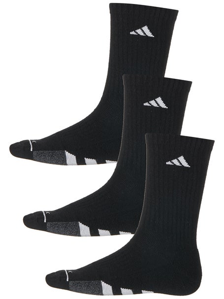 adidas Men's Cushioned II 3-Pack Crew Socks Black | Tennis Warehouse