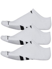 adidas Men's Cushioned II 3-Pack No Show Socks White