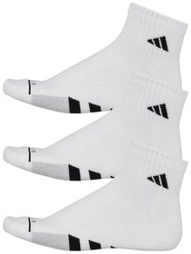 adidas Men's Cushioned II 3-Pack Quarter Socks White