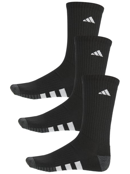 adidas Men's Cushioned 3.0 3-Pack Crew Socks Black | Tennis Warehouse
