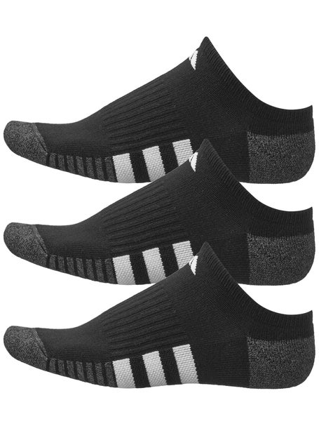 adidas Mens Cushioned 3.0 3-Pack No Show Socks Black