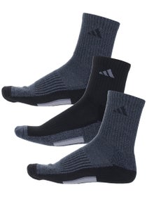 adidas Men's Cushioned X 3 3-Pack Mid-Crew Sock Black
