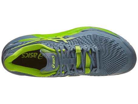 Asics Gel Resolution 9 2E WIDE Blue/Green Men's Shoes | Tennis Warehouse