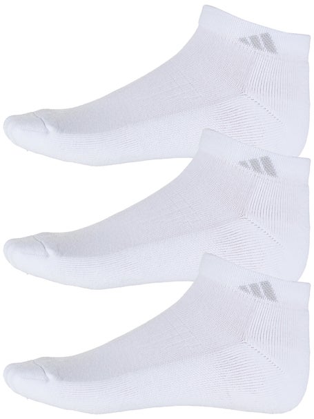 adidas Women's Cushion Low Cut 3-Pack Sock White | Tennis Warehouse