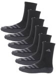 adidas Youth Cushion Crew 6-Pack Socks Black
