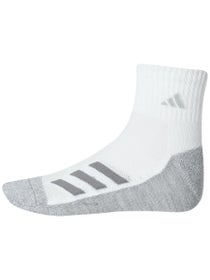 adidas Youth Cushion Quarter 6-Pack Socks White