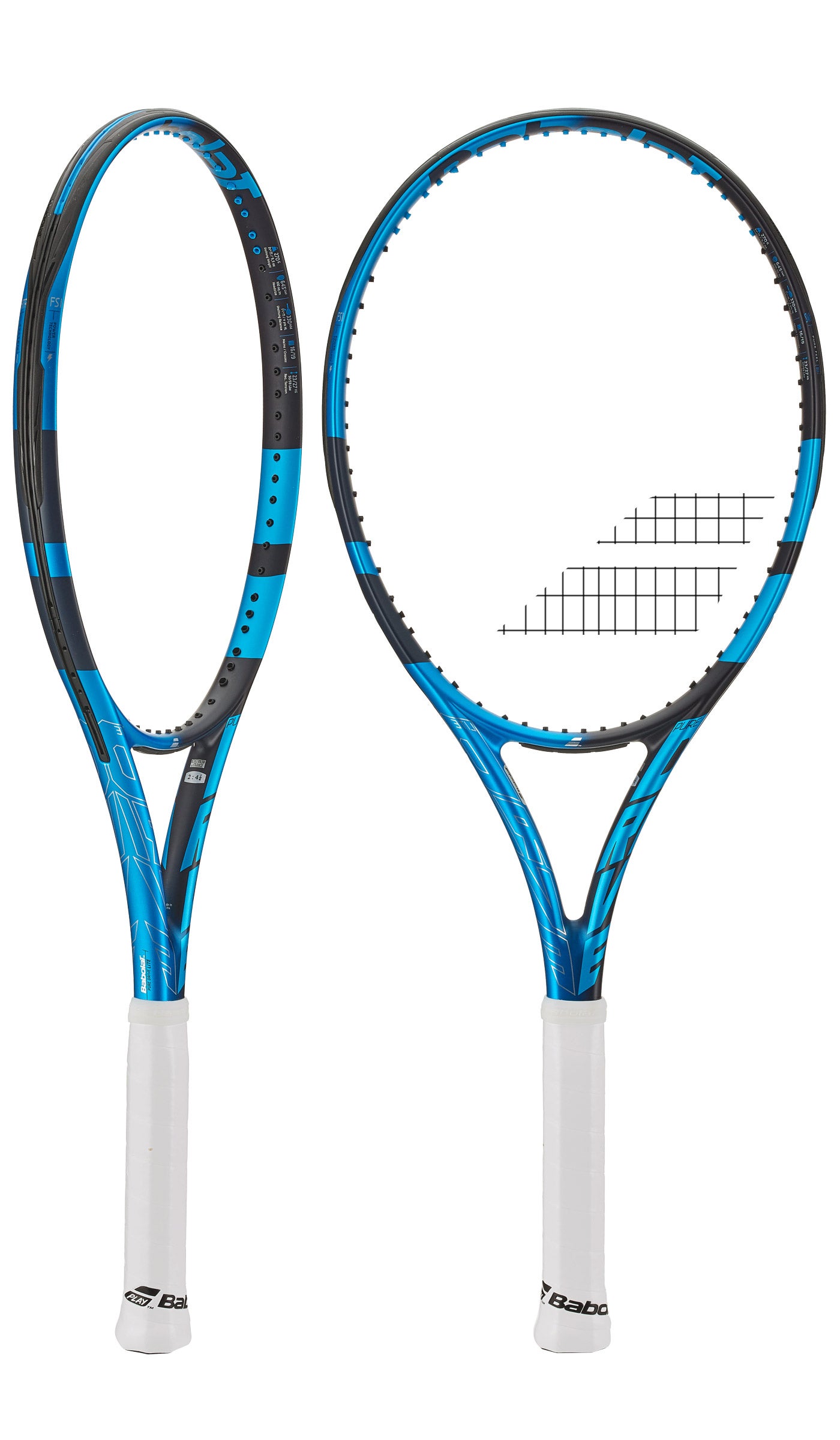 Blue Babolat Drive G Lite Strung Tennis Racket White 