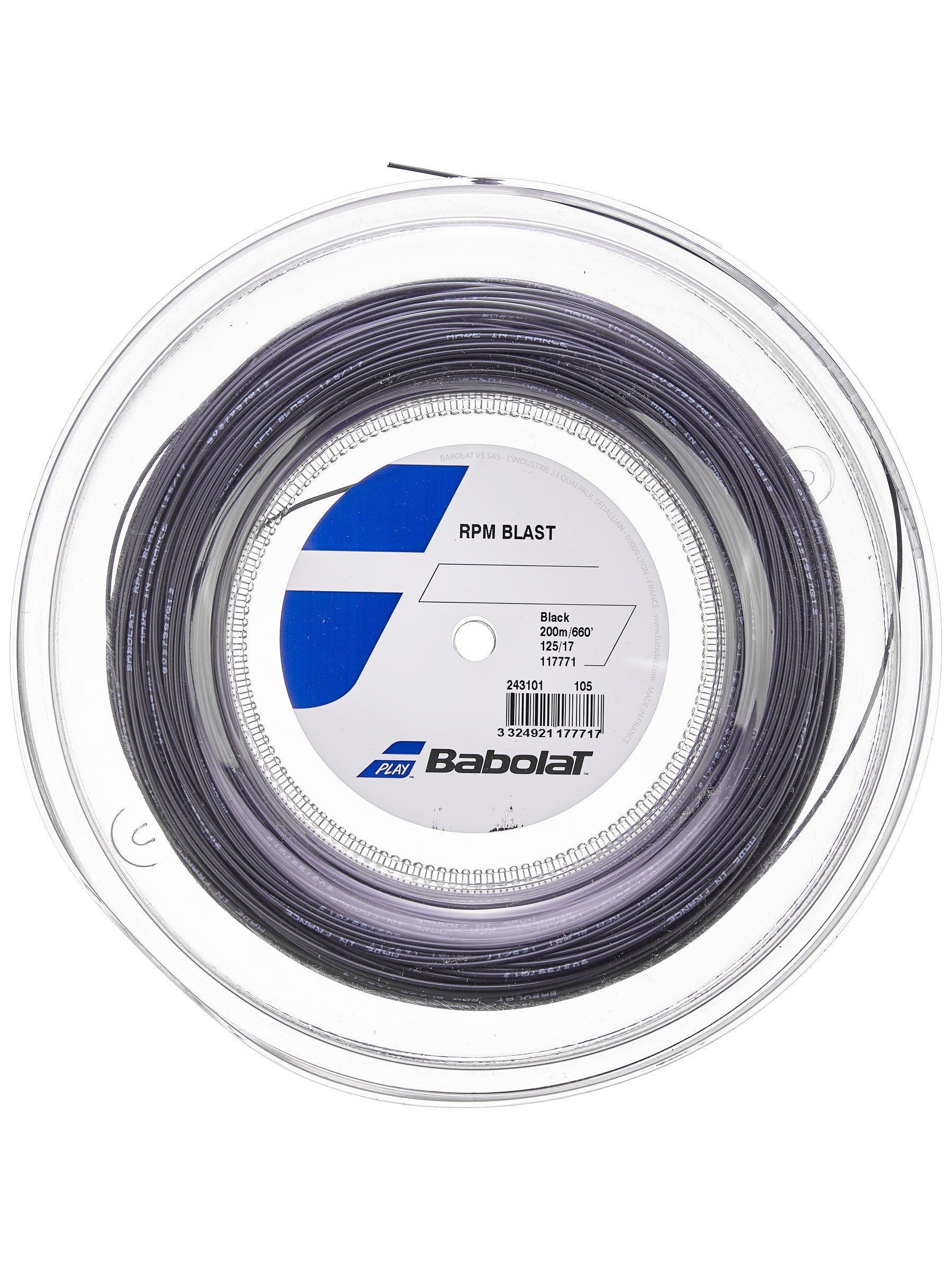 Babolat RPM Blast 200M 1.25mm Tennis String Reel Black for sale online 