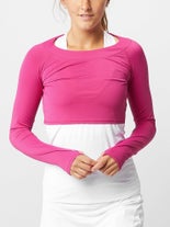 BloqUV Women's Crop Long Sleeve Top Pink XL