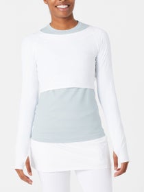 BloqUV Women's Crop Long Sleeve Top - White