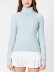 BloqUV Women's Half Zip Top - Soft Grey