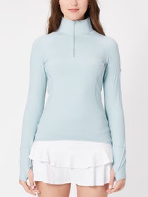 BloqUV Women's Half Zip Top - Soft Grey