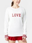 Bubble Wms Classic Love Knit Sweater Wh/Red XL