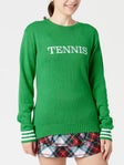 Bubble Wms Classic Tennis Knit Sweater Green L