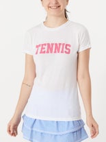 Bubble WMS Classic Tennis T-Shirt Wh/Pink S