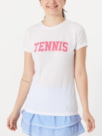 Bubble Women's Classic Tennis T-Shirt - Wh/Pink