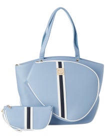 Court Couture Cassanova Striped Bag Sky Blue