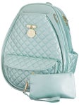 Court Couture Monaco Quilted Argyle Backpack Seafoam