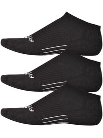 Fitsok CF2 Cushion No Show 3-Pack Socks Black