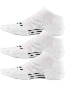 Fitsok CF2 Cushion No Show 3-Pack Socks White