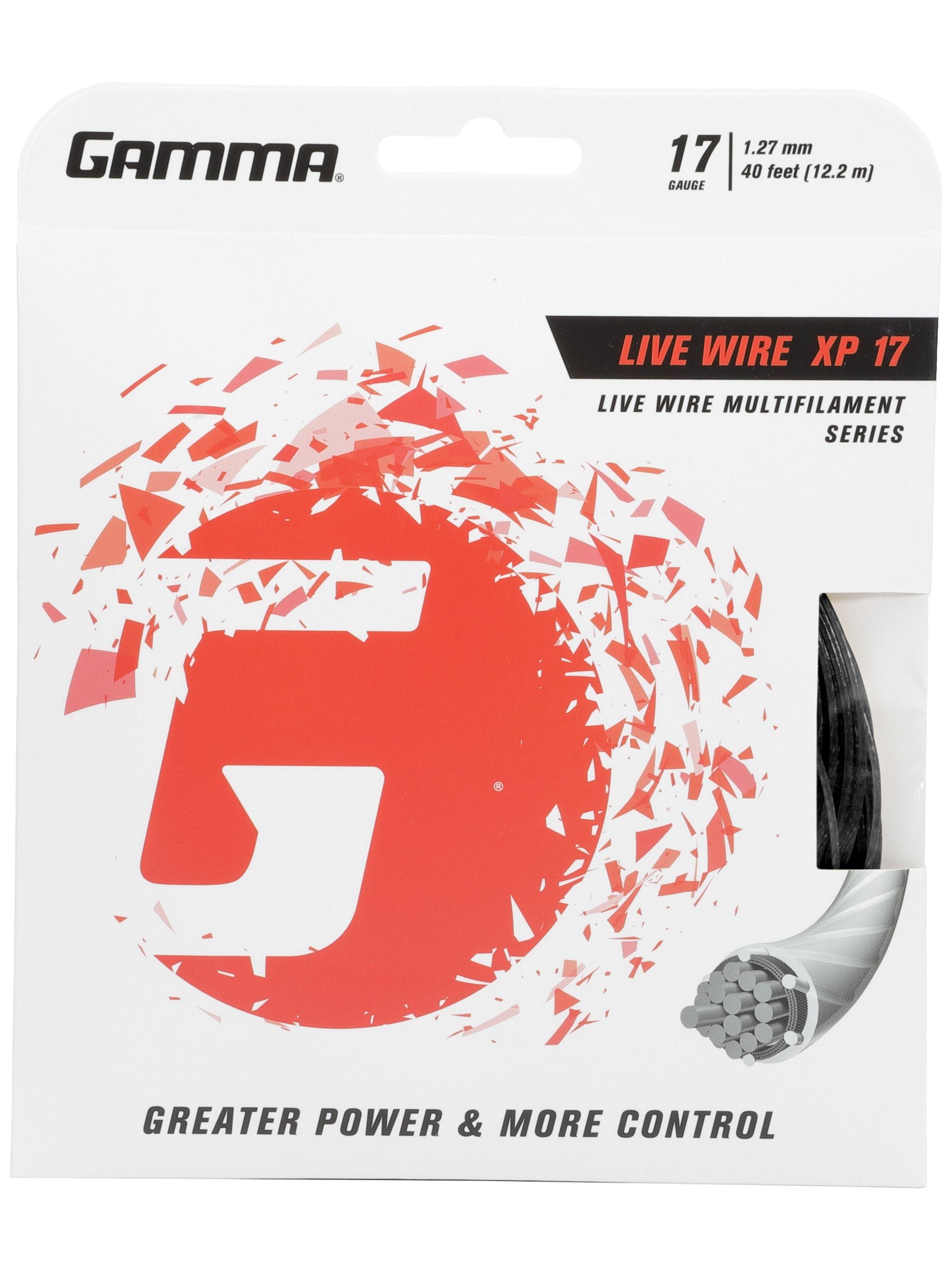 Gamma Ocho 17/1.25mm Stringa Di Tennis Set-Neon Giallo 