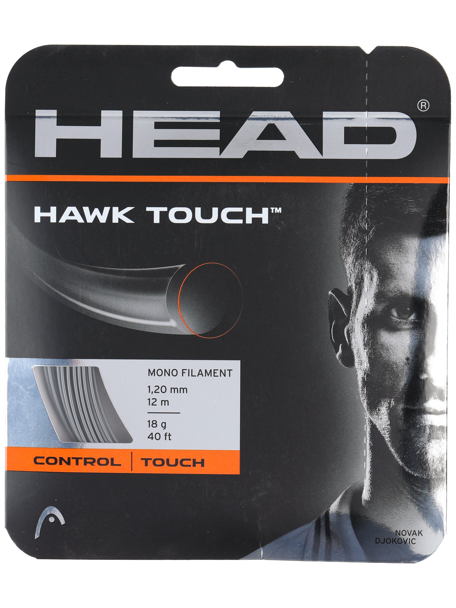 Anthracite 18 HEAD Unisex-Erwachsene Hawk Touch Rolle 120 Tennis-Saite 