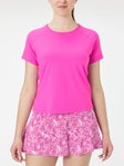 IBKUL Women's Solid Short Sleeve - Hot Pink