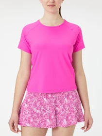 IBKUL Women's Solid Short Sleeve - Hot Pink