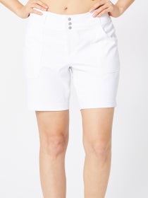 Jofit Women's Essential Mid Length Short - White