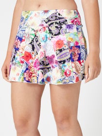 Jerdog Women's Paisley Garden Flare 14.5" Skirt
