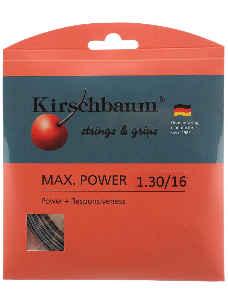 Silver Kirschbaum Max Power 1.30mm/16 200m/660ft Tennis String Reel 