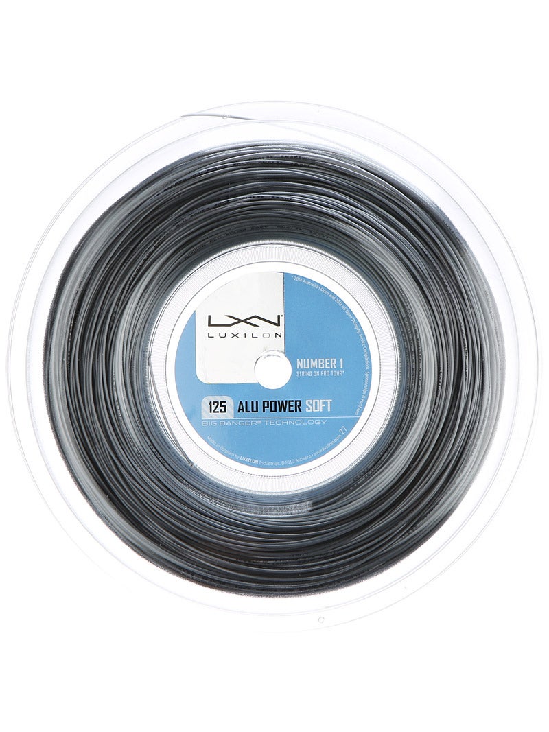 mini reel New Luxilon Alu Power 16L/1.25mm tennis string 330ft Silver 