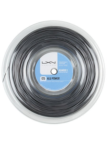 110M MINI REEL WITH TRACKING!!! Luxilon Big Banger Alu Power SILVER STRING 