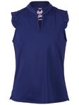 Lucky in Love Girl's Pleat Me Up Tank - Navy