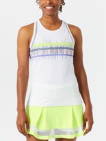 Lucky in Love Wms Between The Lines Tank White L