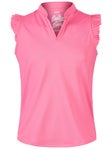 Lucky in Love Girl's Pleat Me Up Tank - Pink