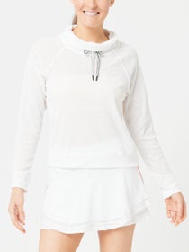Lucky in Love Women's Core High Neck Pullover - White