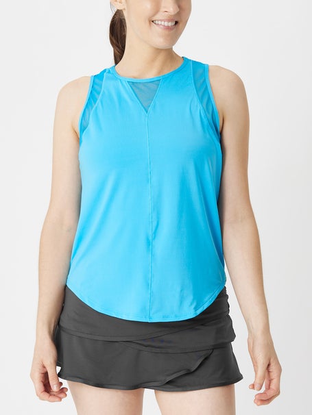 Lucky in Love Womens L-UV Chill Out Tank - Blue