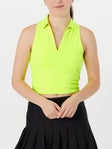 Lucky in Love Women's Hip Fit Polo Tank - Yellow