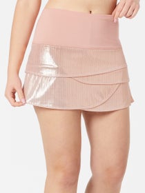 Lucky in Love Women's Metallic Long Scallop Skirt