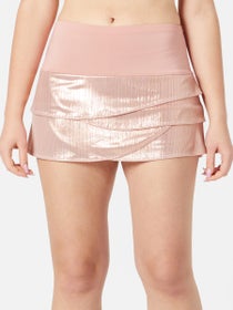 Lucky in Love Women's Metallic Scallop Skirt
