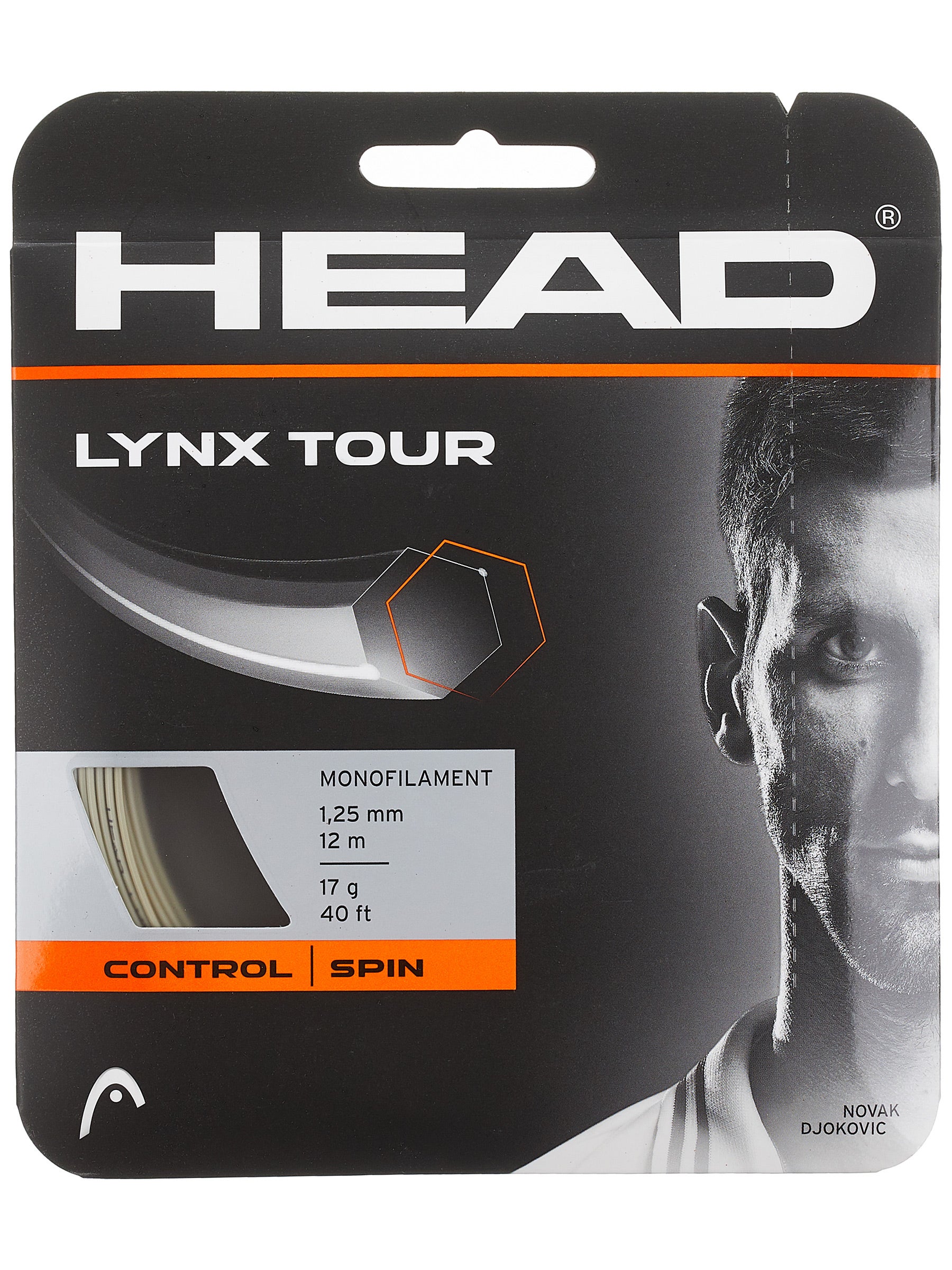 Head Lynx Tour 17 Gauge 1.25mm Tennis String Champagne 