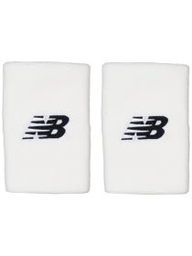 New Balance Spring Doublewide Wristbands - White