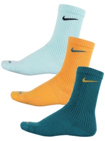 Nike Everyday Cushioned Crew Sock 3-Pack Green/Orange