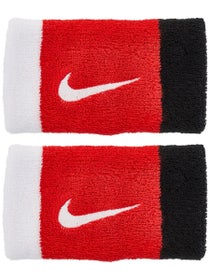 Nike Fall Swoosh Doublewide Wristband White/Red/Black
