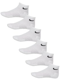 Nike Junior Everyday Cushion Quarter Sock 6-Pack White