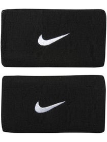 Nike Swoosh Double Wide Wristband Black/White