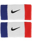 Nike Swoosh Doublewide Wristband Blue/White/Red