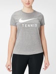 Nike Women's Core Tennis T-Shirt Grey L