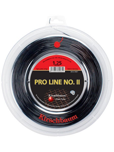 1.25mm/17 200m/660ft Tennis String Reel Kirschbaum Pro Line II Black 